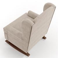 Poltrona Malu Base De Madeira P02 Suede Bege - 2