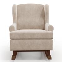 Poltrona Malu Base De Madeira P02 Suede Bege - 6