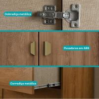 Guarda Roupa Casal 4 Ptas C/ Espelho Fit Carraro Freijó/offw - 2