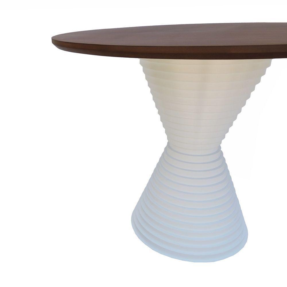 Mesa De Jantar Apollo Tampo Redondo 120 Branco-amêndoa - 3