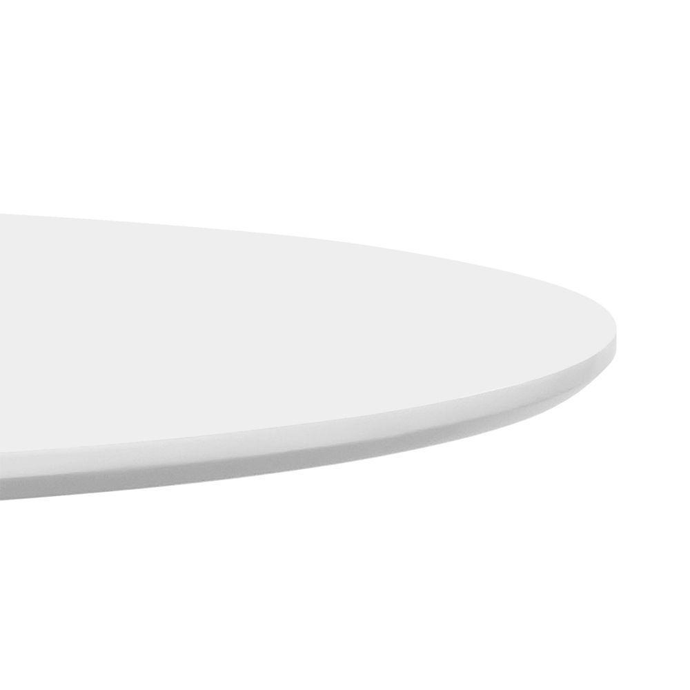 Mesa De Jantar Madri Madeira Maciça - Amêndoa Tampo 120 Laqueado Branco - 4