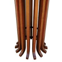 Mesa De Jantar Denver Tampo Redondo 120 Amêndoa-preto