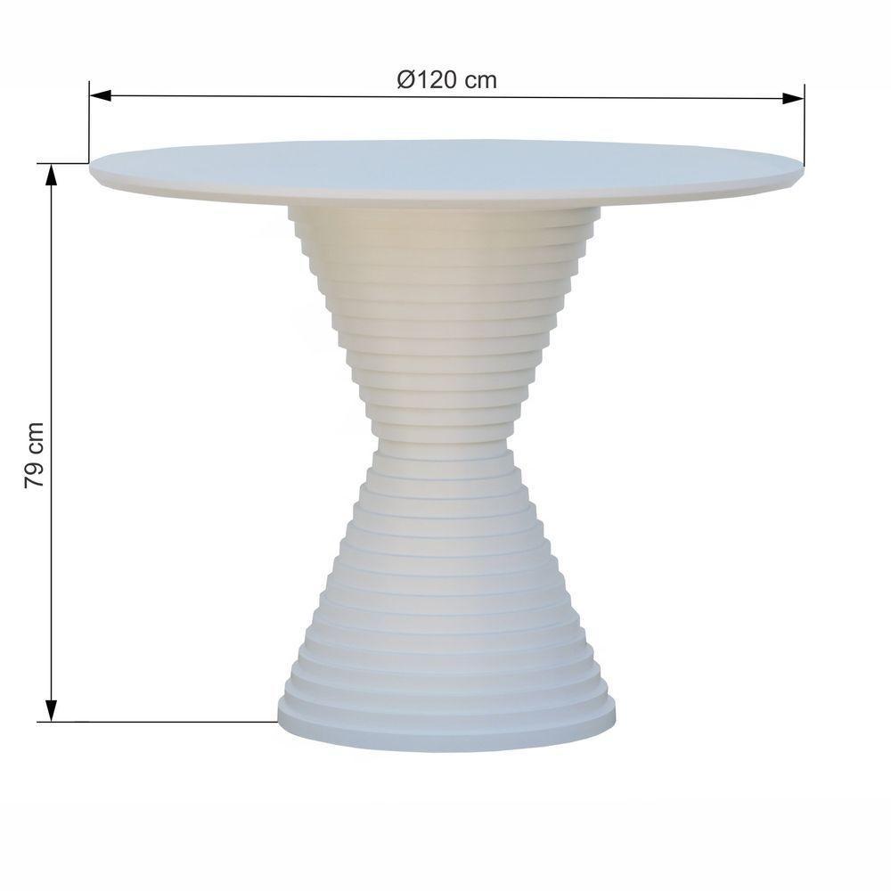 Mesa De Jantar Apollo Tampo Redondo 120 Branco - 2