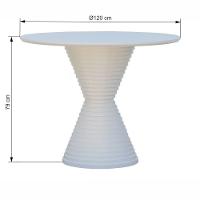 Mesa De Jantar Apollo Tampo Redondo 120 Branco - 2