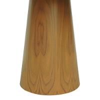 Mesa De Jantar Tampo Em Vidro Base Cone Laminado Cinamomo Natural Tampo 120 Preto-vidro Preto - 3