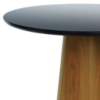 Mesa De Jantar Tampo Em Vidro Base Cone Laminado Cinamomo Natural Tampo 120 Preto-vidro Preto - 5