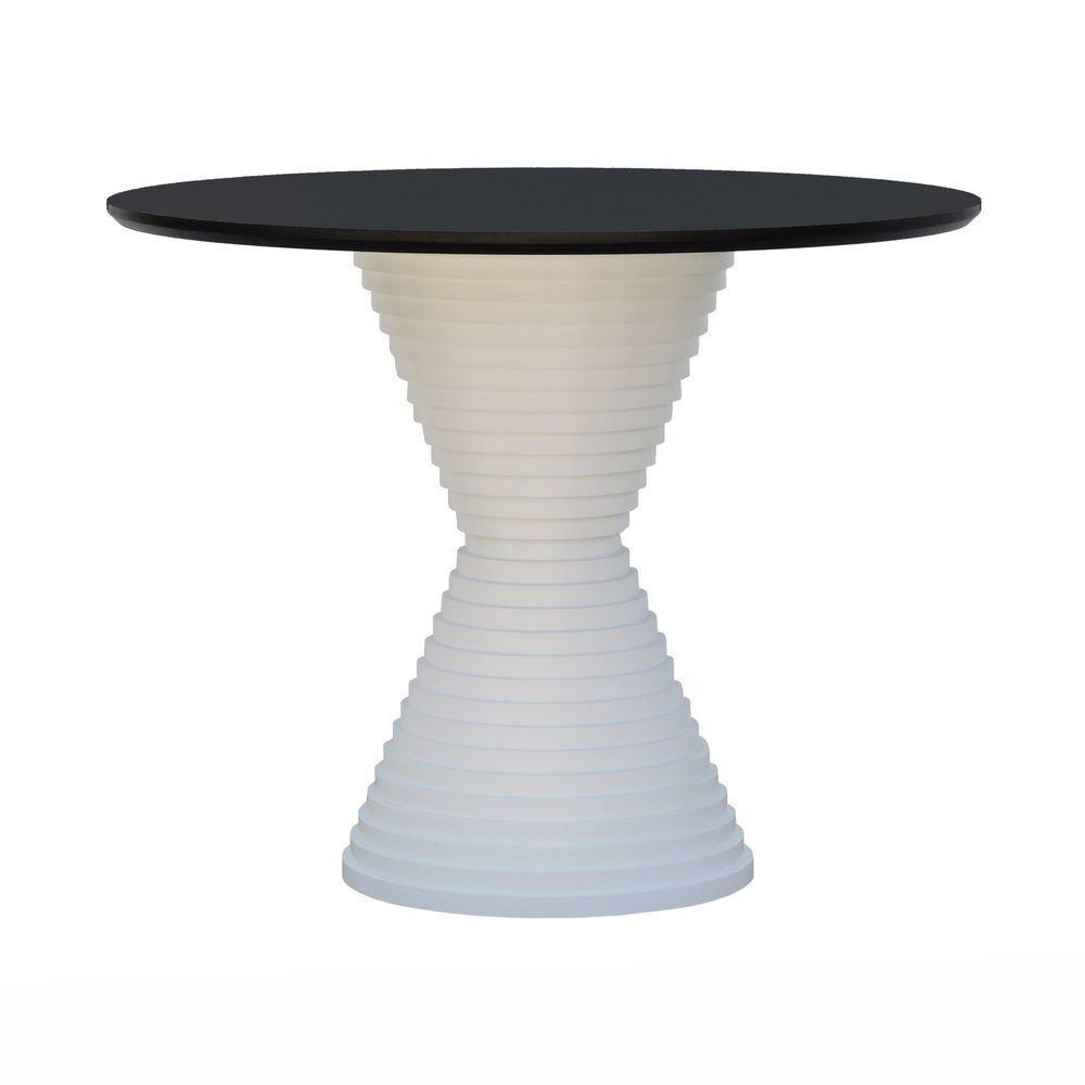 Mesa De Jantar Apollo Tampo Redondo 120 Branco-preto - 1