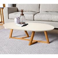 Mesa De Centro Mike Off White Amêndoa - 1