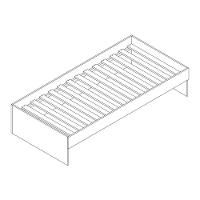 Bicama Solteiro Mdf Branco Com 02 Grades E Cabeceira Anatômica Mobilistore - 7