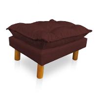 Kit Poltrona Amamentação Sara + Puff Suede Marsala Dal Poz Estofados - 4