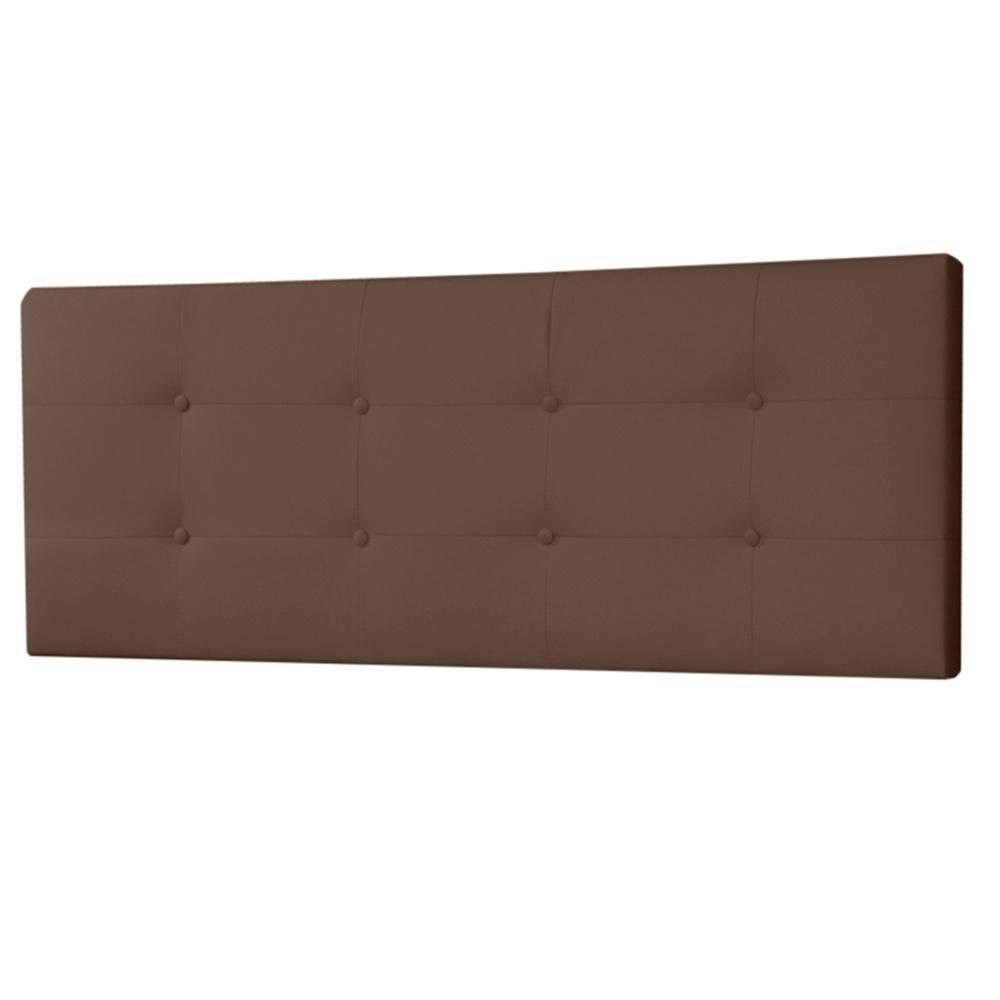 Cabeceira Painel Casal 1,40m Berlim Suede Marrom Dal Poz Estofados - 2