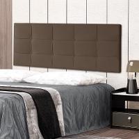 Cabeceira Painel Casal King 1,95m Roma Suede Marrom Dal Poz Estofados - 1