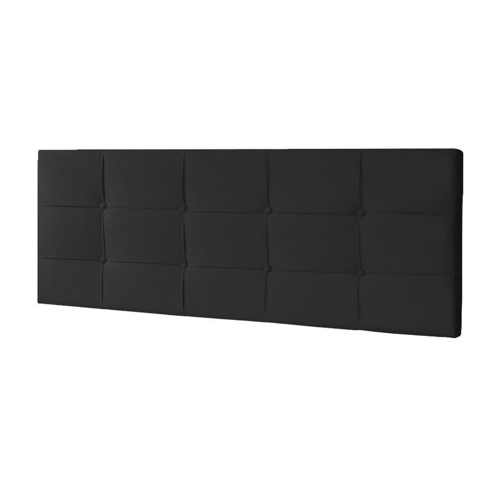 Cabeceira Painel Casal King 1,95m Roma Suede Preto Dal Poz Estofados - 2