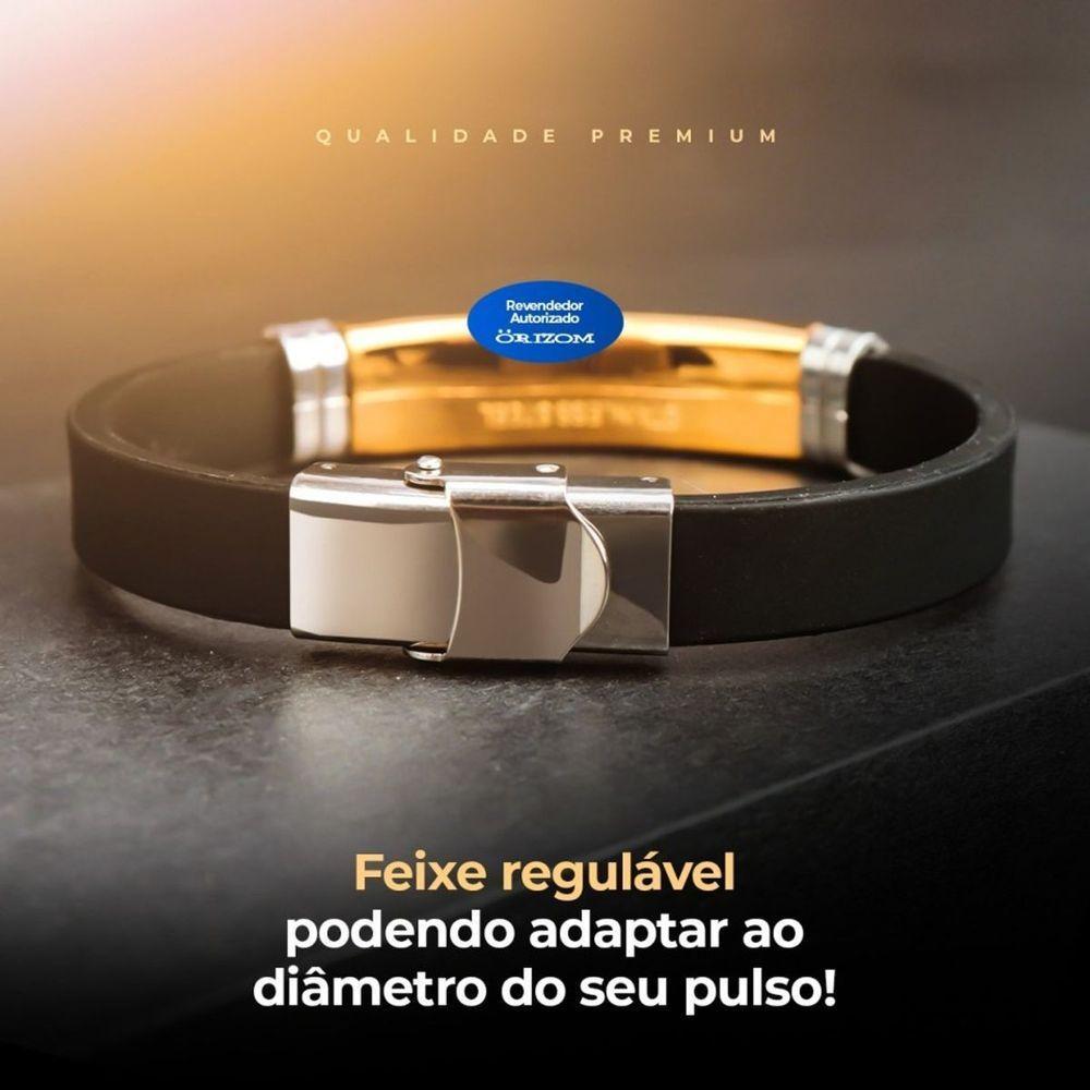 Pulseira Ouro Placa Banhada Jesus Cristo Masculina Dourada Ajustavel - 6
