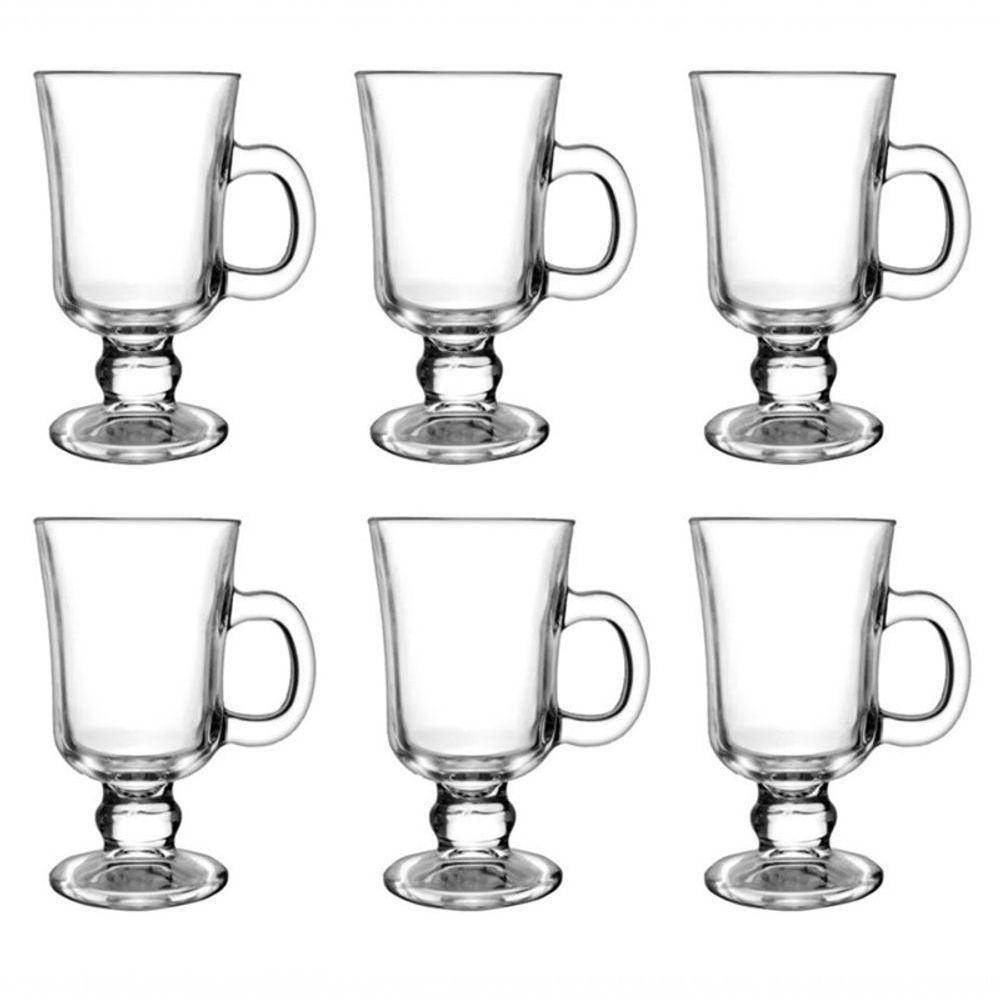 6 Xícaras Vidro Café Nespresso Dolce Gusto 220ml Caneca - 1
