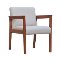 Poltrona Veneza Estrutura Em Madeira Maciça Assento E Encosto Estofado - Amêndoa Linho Bege - 1