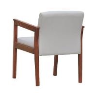 Poltrona Veneza Estrutura Em Madeira Maciça Assento E Encosto Estofado - Amêndoa Linho Bege - 2