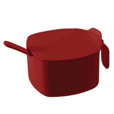 Açucareiro 300ml Com Tampa E Colher De Plástico