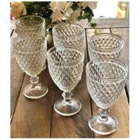 Jogo De Taças Vidro Cristal Mosaico Vitro 320ml Vnho água Suco Almoço Jantar - 2