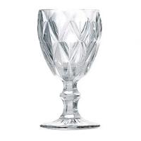 Jogo 6 Taças De Vidro 340ml Cristal Diamante Vinho Suco água 340ml - 7
