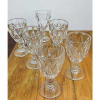 Jogo Taças Luxxor Vidro Cristal Diamante 6pcs 340ml Agua Vinho Suco Copo - 3