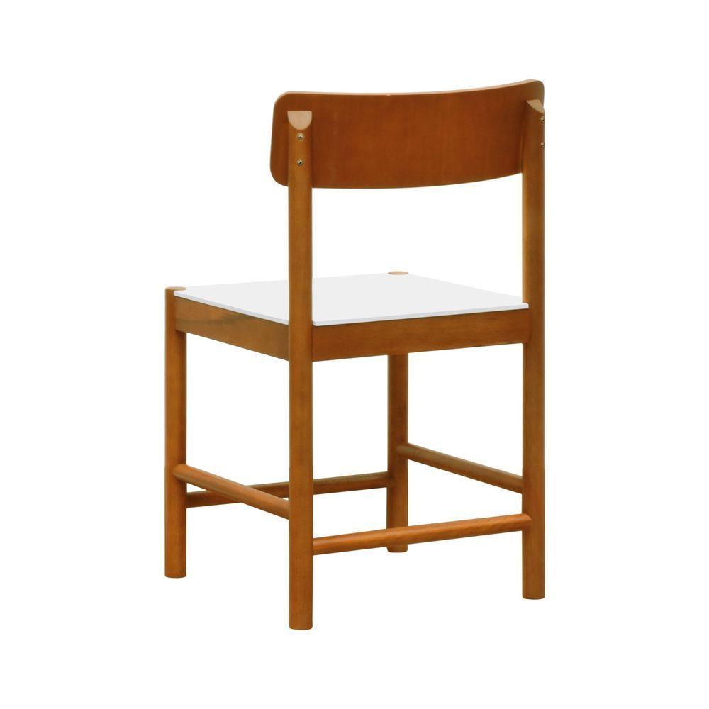 Cadeira Amber Madeira Maciça - Amêndoa Assento Mdf Bp Na Cor Branca - 7