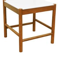 Cadeira Amber Madeira Maciça - Amêndoa Assento Mdf Bp Na Cor Branca - 3