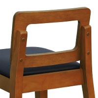 Banqueta Média River Madeira Maciça - Amêndoa Assento Estofado Corano Preto