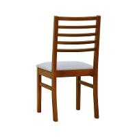 Cadeira Tiê Madeira Maciça Encosto Ripado - Amêndoa Assento Estof. Linho Bege Mescla Impermeável - 7