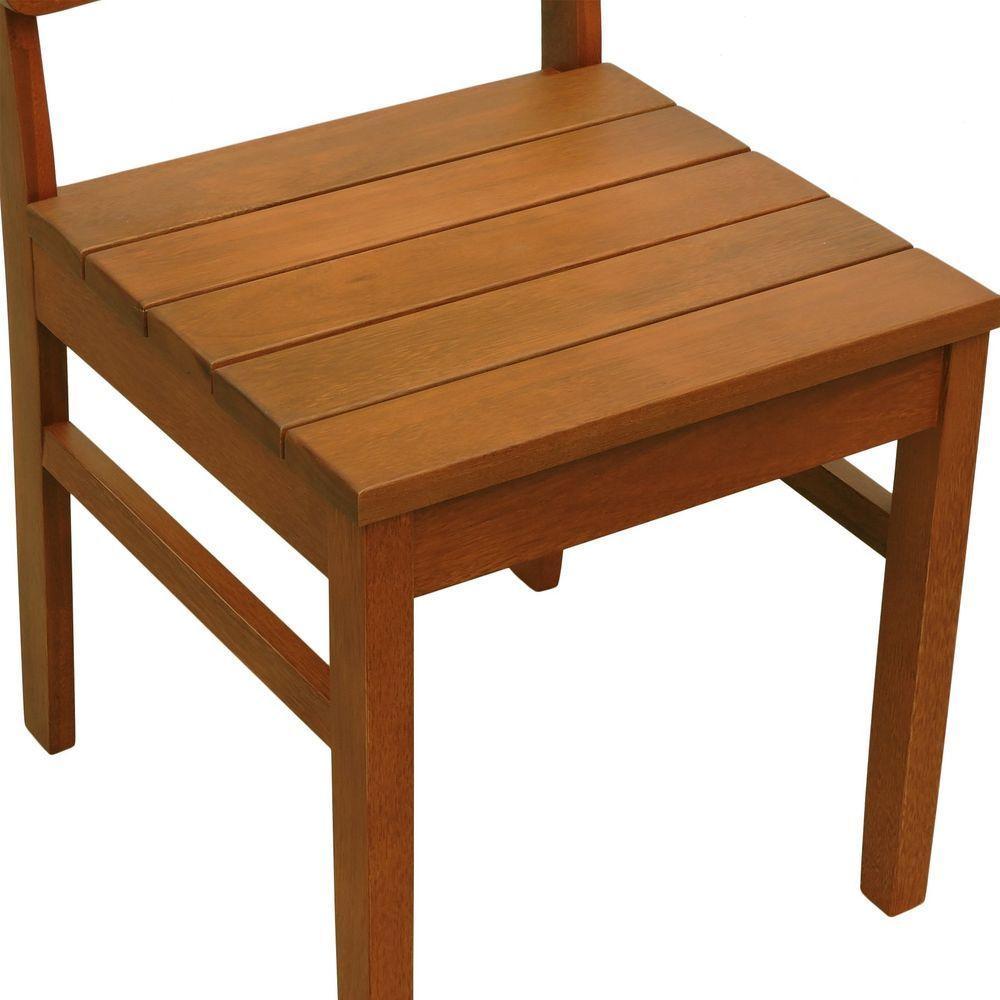 Kit 2 Cadeiras Madeira Maciça Lyon Encosto Telinha Natural - Amêndoa Assento Ripado Amêndoa - 5