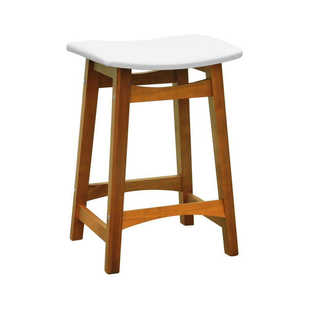 Banco Médio Confort Madeira Maciça Assento Anatômico - Amêndoa Estofado Corano Bege - 1