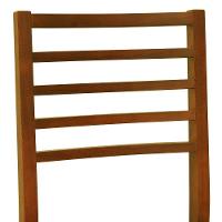 Cadeira Tiê Madeira Maciça Encosto Ripado - Amêndoa Assento Estofado Corano Marrom Mescla - 3