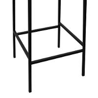 Banqueta Gabi Metal Encosto Anatômico Telinha Natural Assento Estofado - Preto-amêndoa Corano Preto - 5