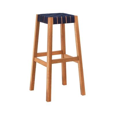 Banco Alto Fita Garden Natural-azul