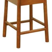 Banco Baixo Amber Madeira Maciça - Amêndoa Assento Mdf Bp Na Cor Branca