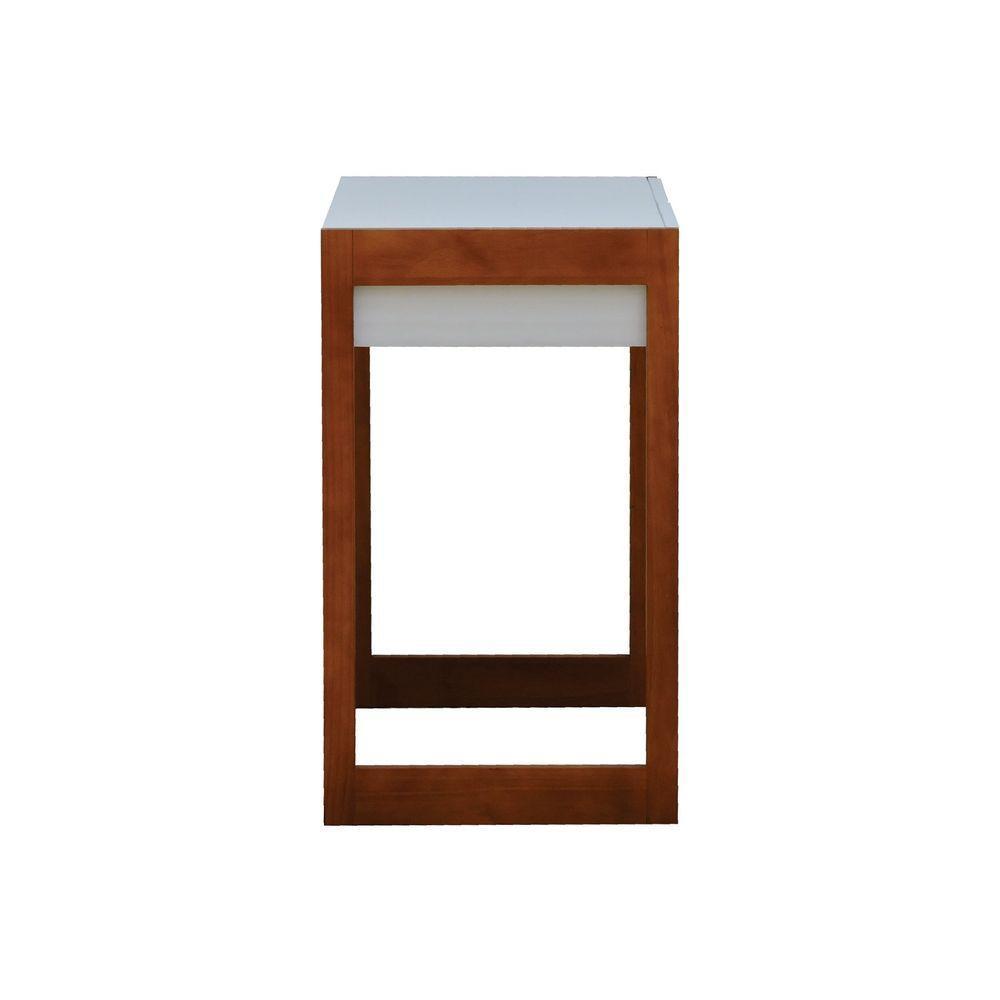 Aparador-escrivaninha Ondas 2 Gavetas - Amêndoa Branco - 4