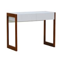 Aparador-escrivaninha Ondas 2 Gavetas - Amêndoa Branco - 1