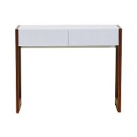 Aparador-escrivaninha Ondas 2 Gavetas - Amêndoa Branco - 3