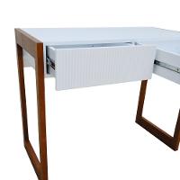 Aparador-escrivaninha Ondas 2 Gavetas - Amêndoa Branco - 6