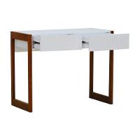 Aparador-escrivaninha Ondas 2 Gavetas - Amêndoa Branco - 9