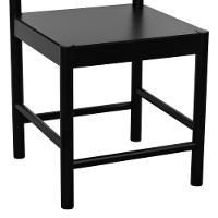 Cadeira Amber Madeira Maciça - Preto Assento Mdf Bp Na Cor Preta - 6