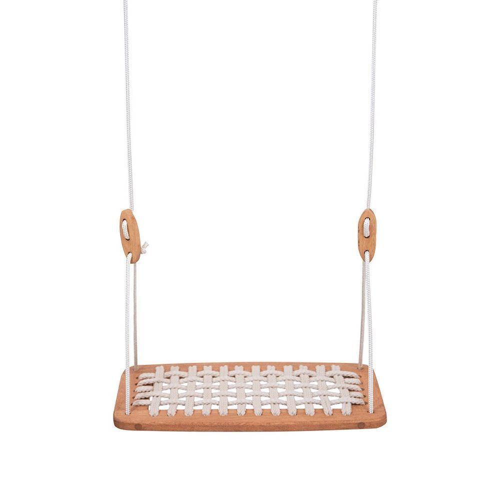 Balanço Garden Com Assento Em Corda Trançada Natural-bege - 2