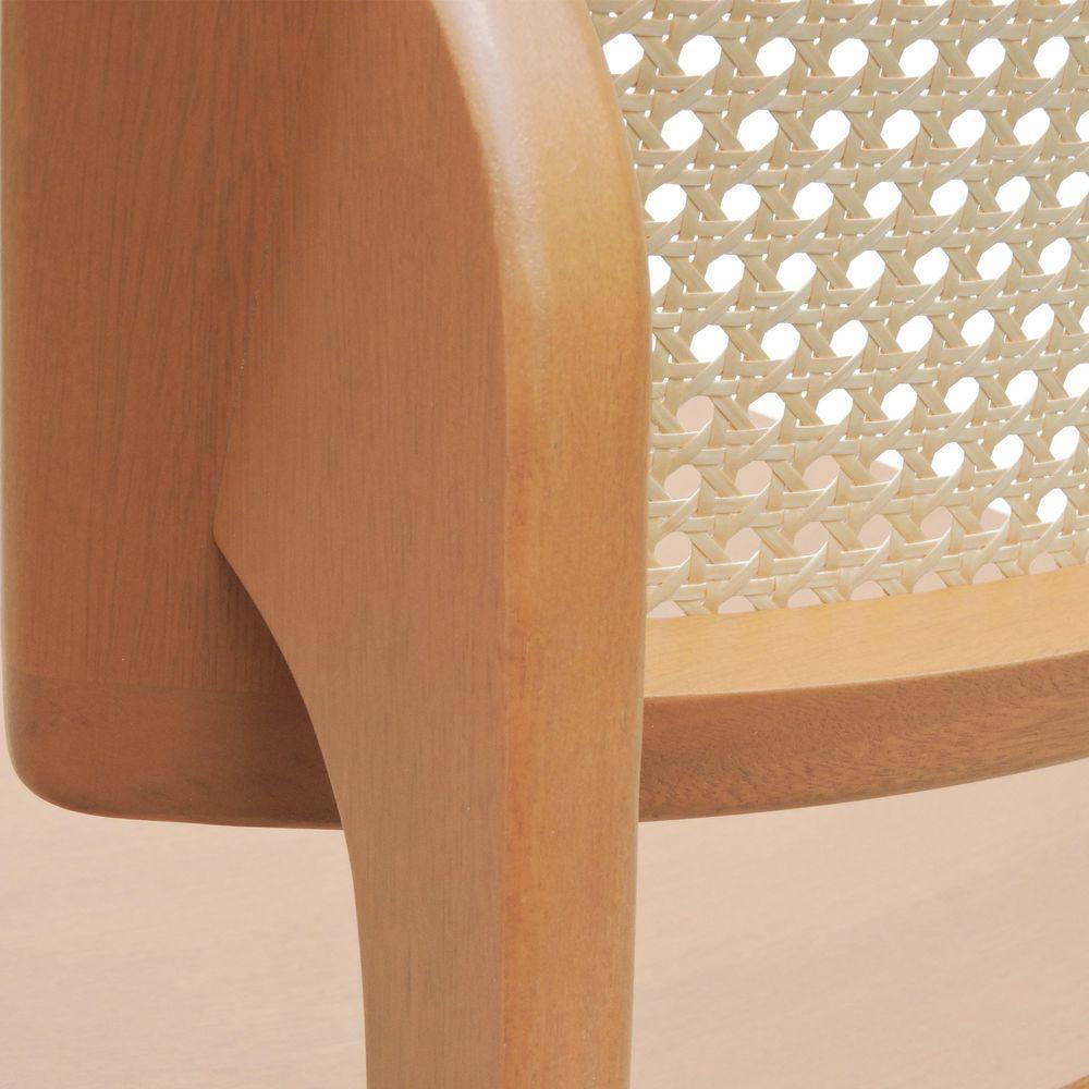 Banqueta Alta Bistrô Apollo Encosto Telinha Natural E Assento Anatômico - Natural Madeira - 8