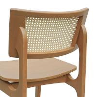 Banqueta Alta Bistrô Apollo Encosto Telinha Natural E Assento Anatômico - Natural Madeira - 6