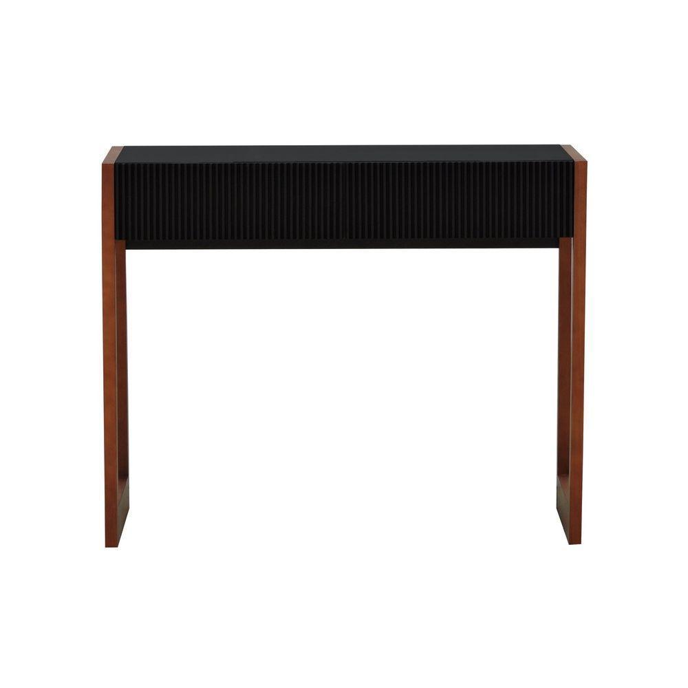 Aparador-escrivaninha Ondas 2 Gavetas - Amêndoa Preto - 5