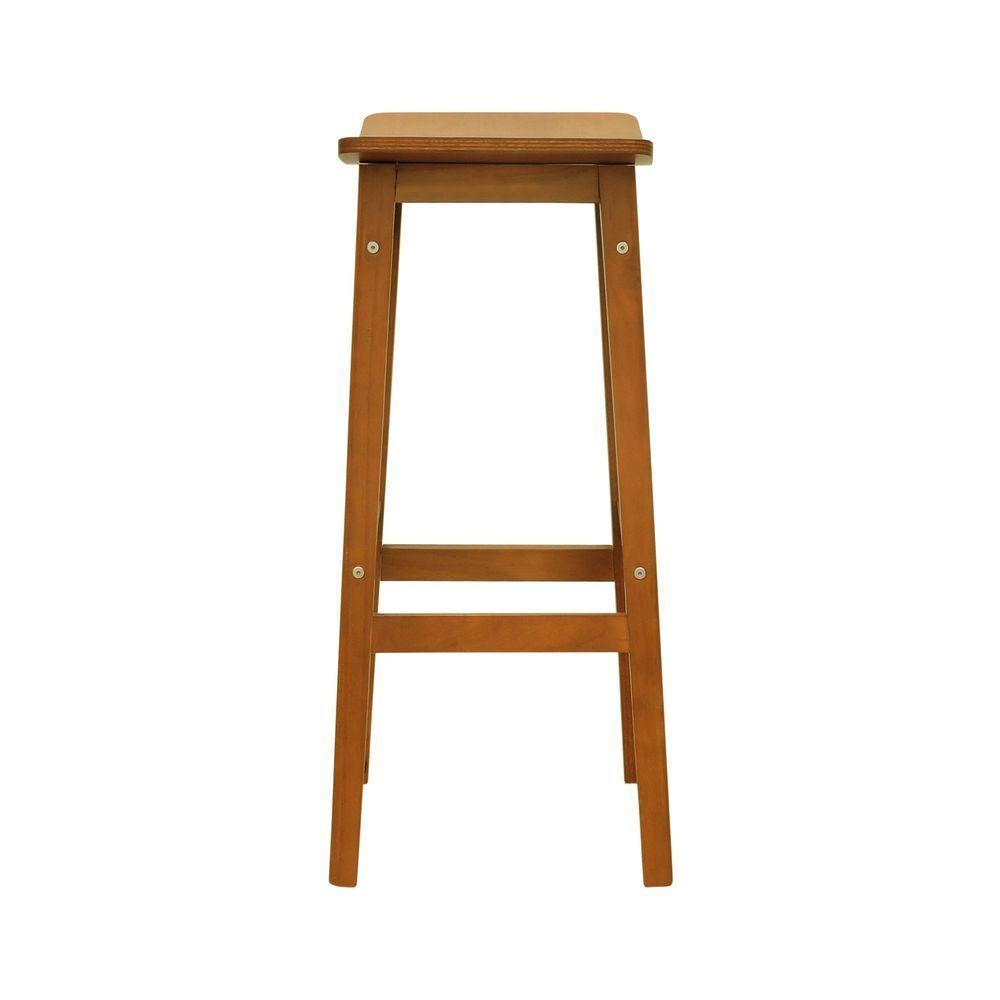 Banco Alto Confort Madeira Maciça Assento Anatômico - Amêndoa Madeira - 4