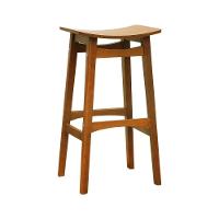 Banco Alto Confort Madeira Maciça Assento Anatômico - Amêndoa Madeira - 1