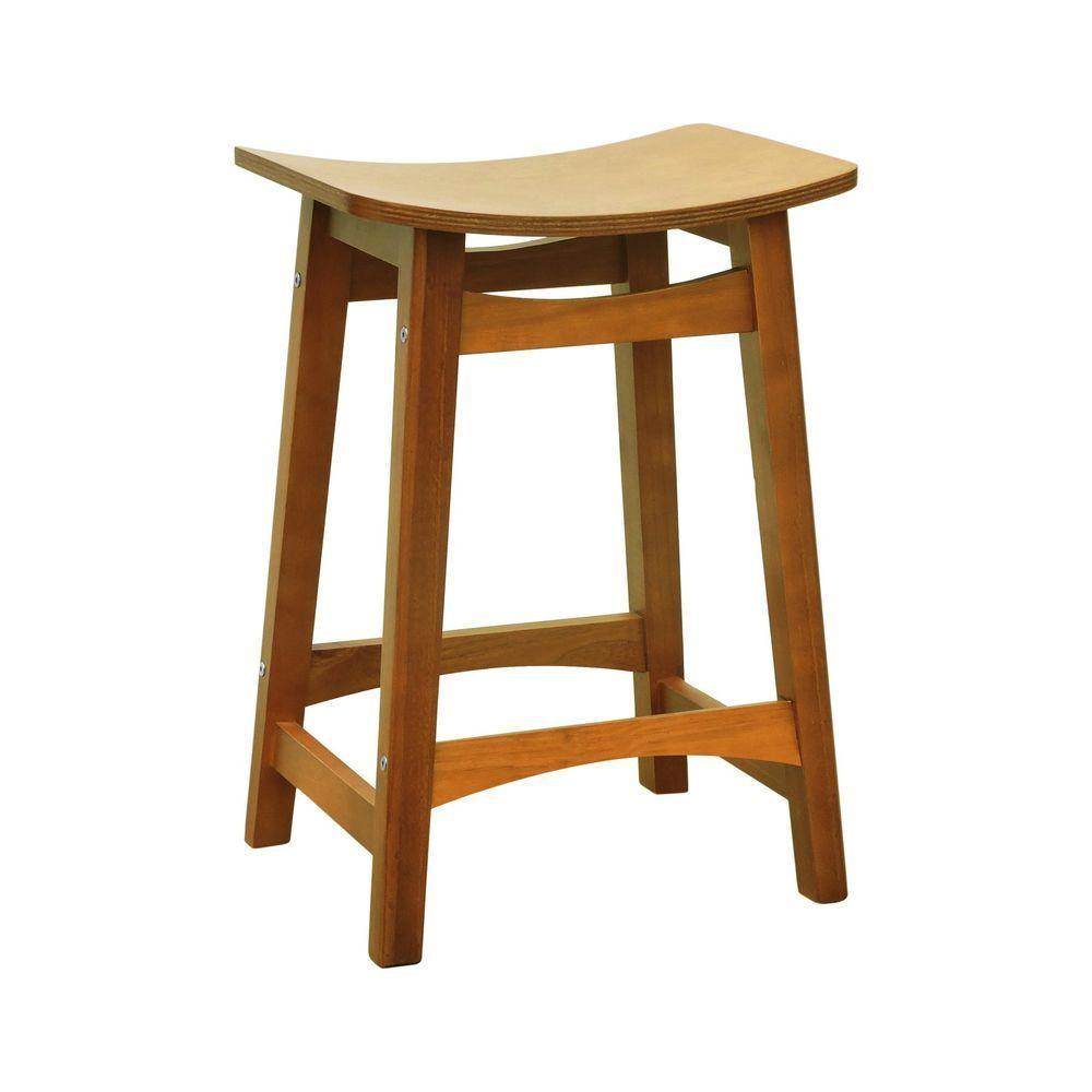 Banco Médio Confort Madeira Maciça Assento Anatômico - Amêndoa Madeira - 1