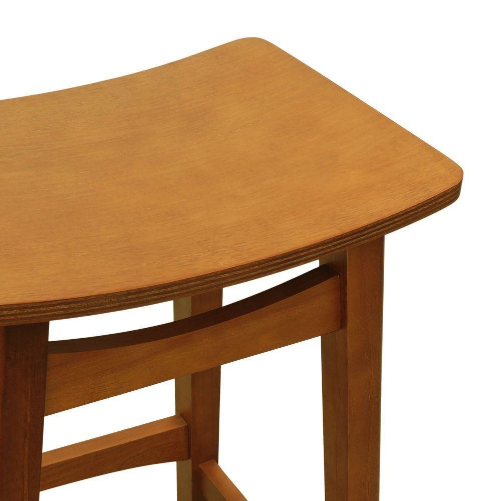 Banco Médio Confort Madeira Maciça Assento Anatômico - Amêndoa Madeira - 3