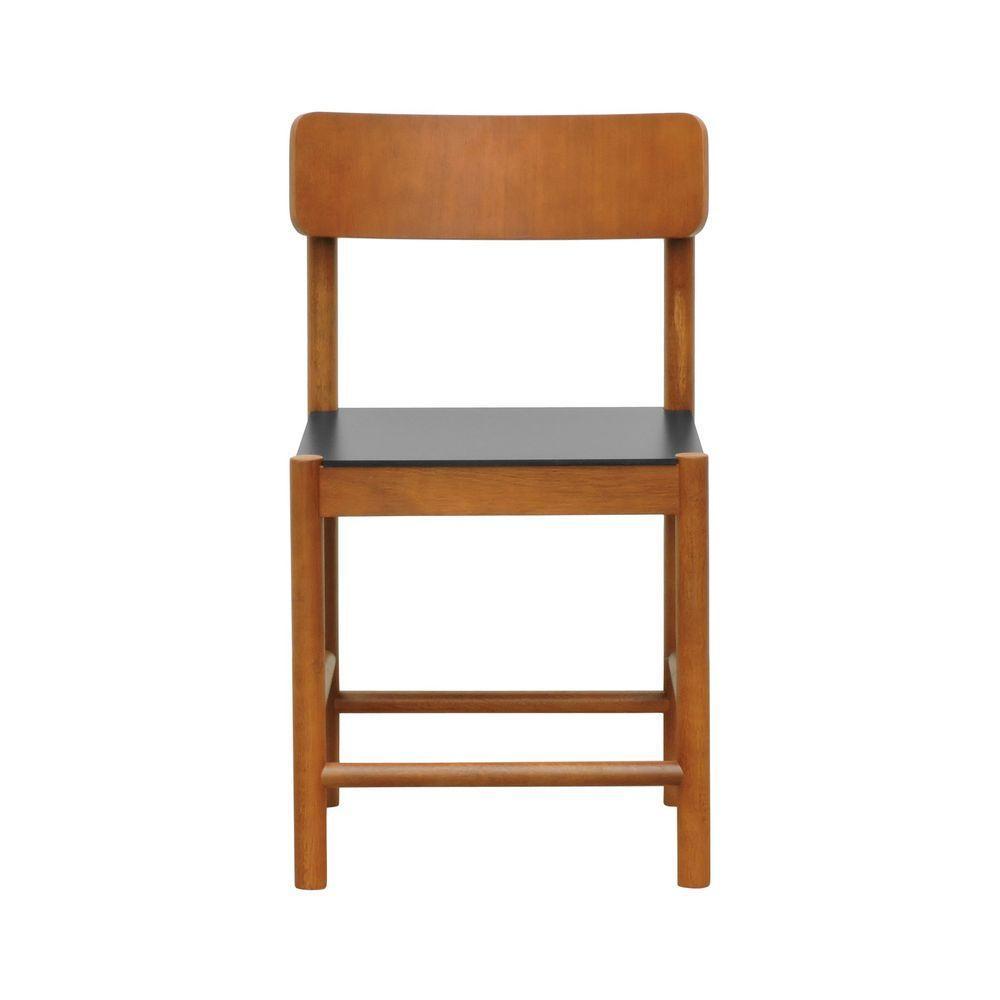 Cadeira Amber Madeira Maciça - Amêndoa Assento Mdf Bp Na Cor Preta - 5